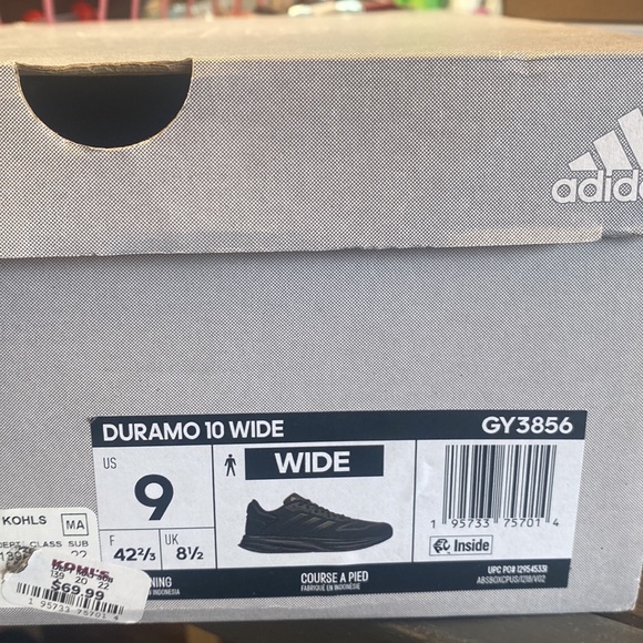 Adidas Duramo 10 Men’s size 9 wide - Picture 5 of 5